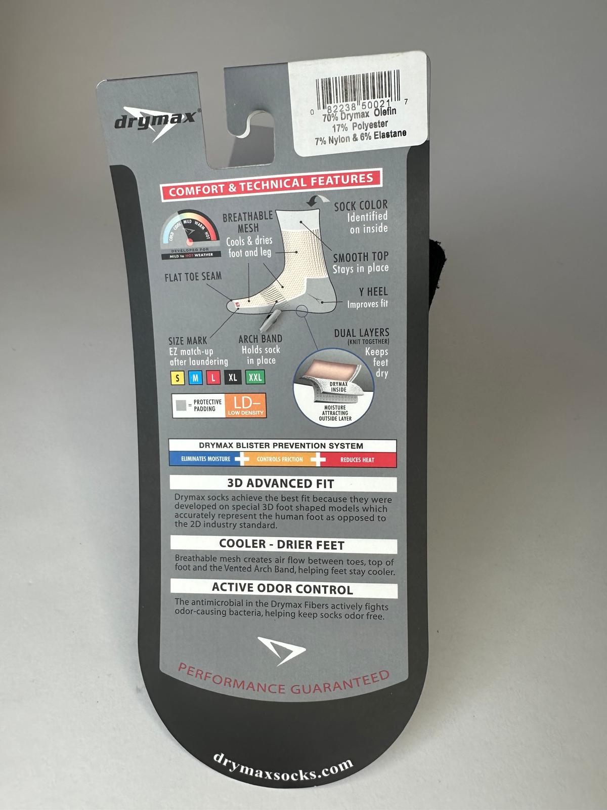 Drymax Socks Dress Crew - Black - Size S