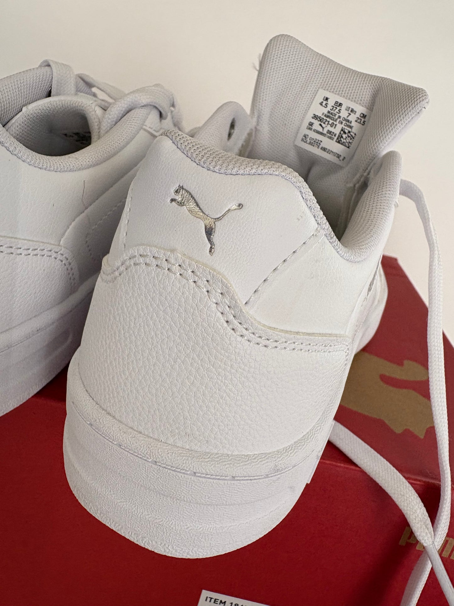 PUMA Court Classy Women’s Sneakers US7 – White + 8 Pairs of Socks
