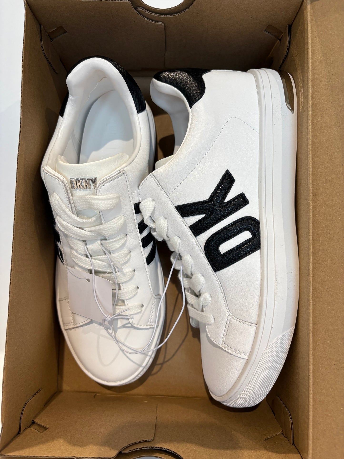 DKNY Women's Abeni Lace Up Sneakers - White