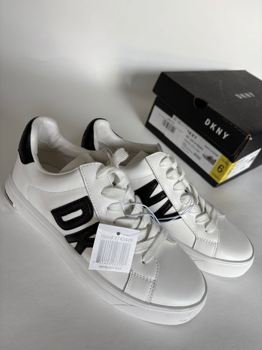 DKNY Women's Abeni Lace Up Sneakers - White